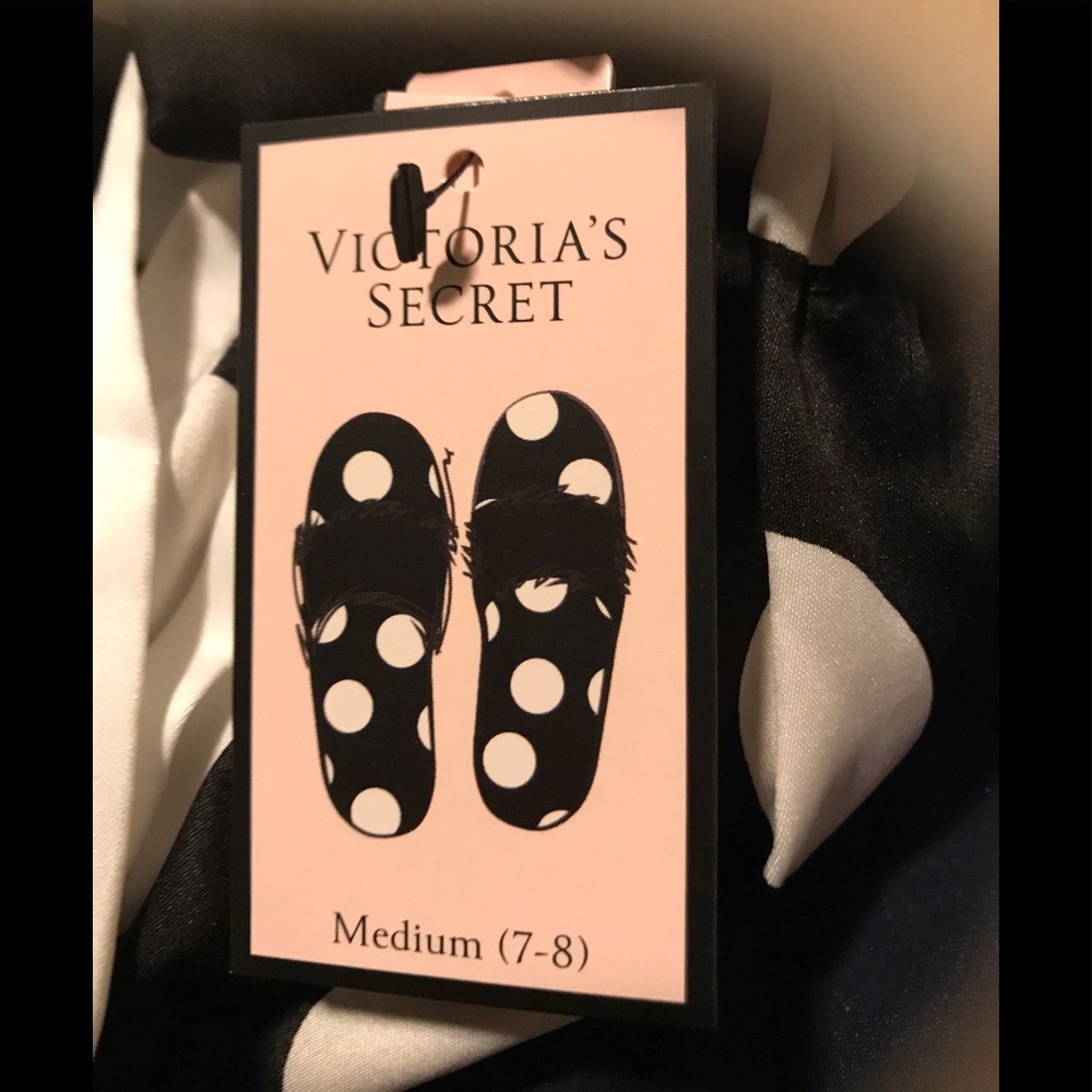 VS polka dot slippers